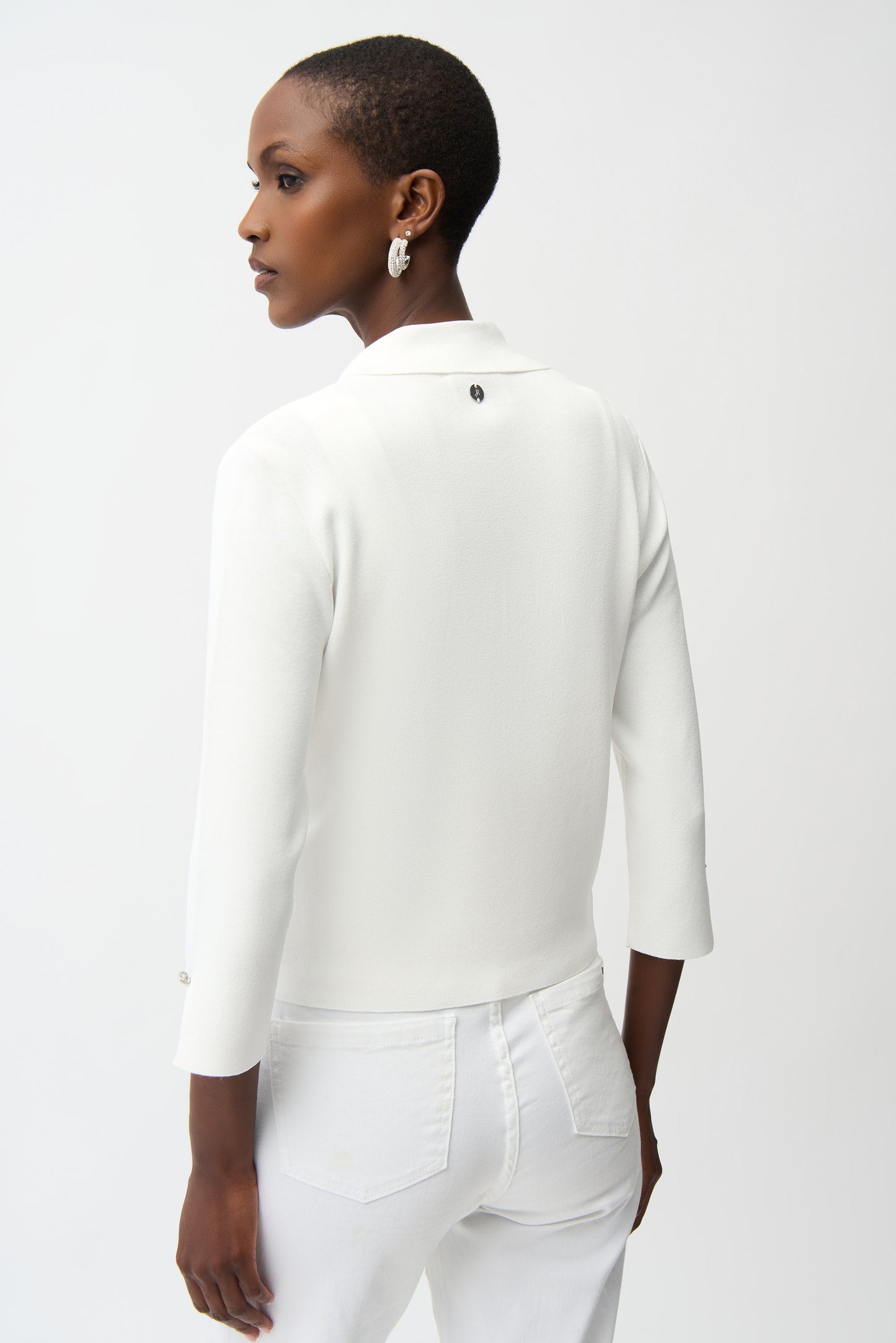 Viscose Blend Open-Front Cardigan