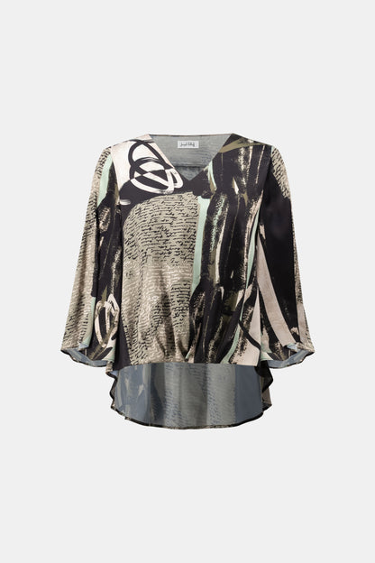 Satin Abstract Boxy Top
