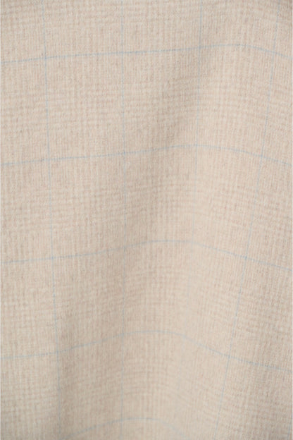 Wool Blend Plaid Reversible Boxy Coat