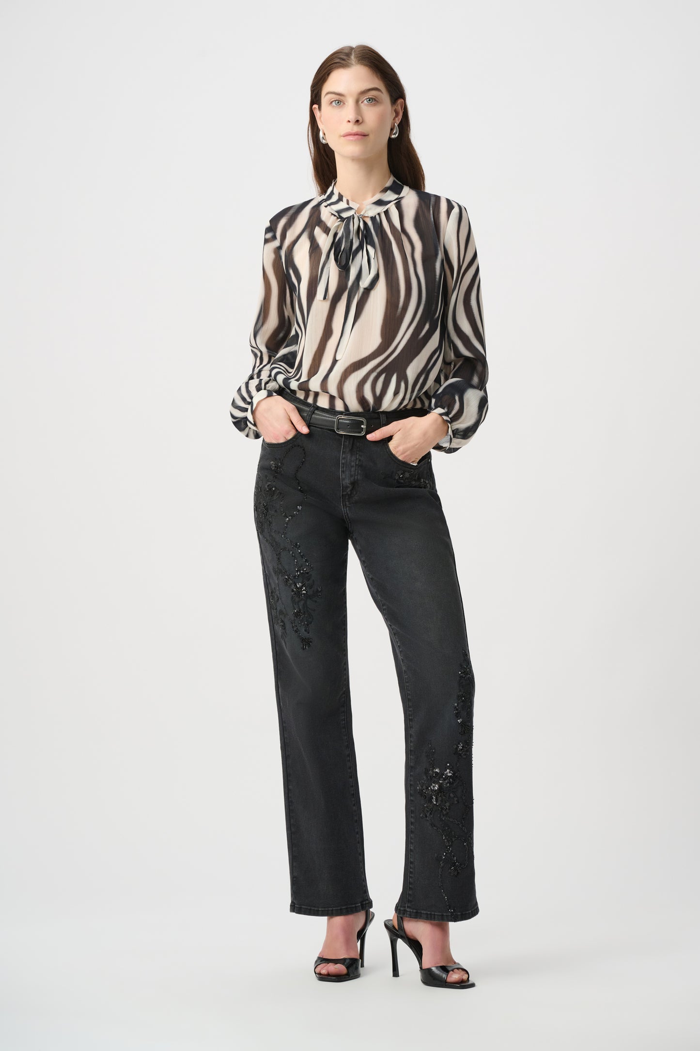 Classic Bootleg Embellished Jeans