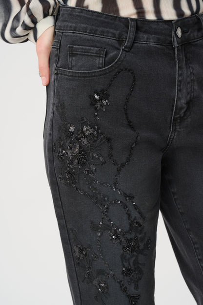 Classic Bootleg Embellished Jeans