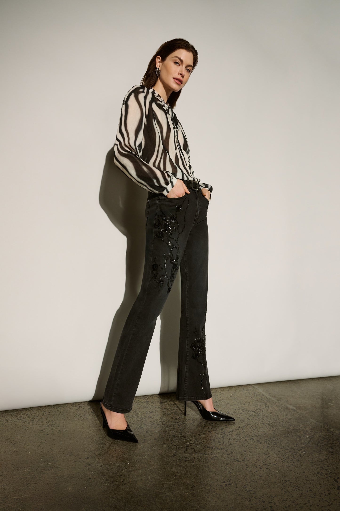 Classic Bootleg Embellished Jeans