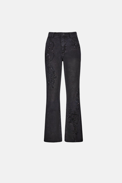 Classic Bootleg Embellished Jeans