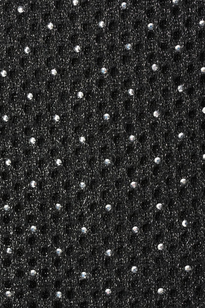Rhinestone Open‑Stitch Cami