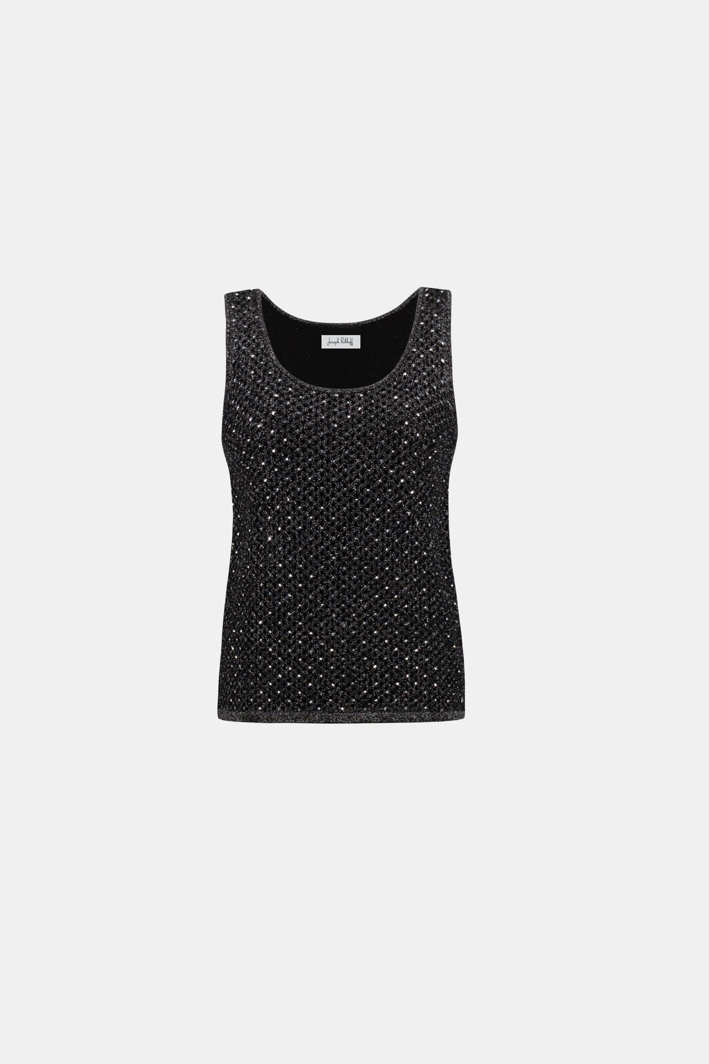 Rhinestone Open‑Stitch Cami