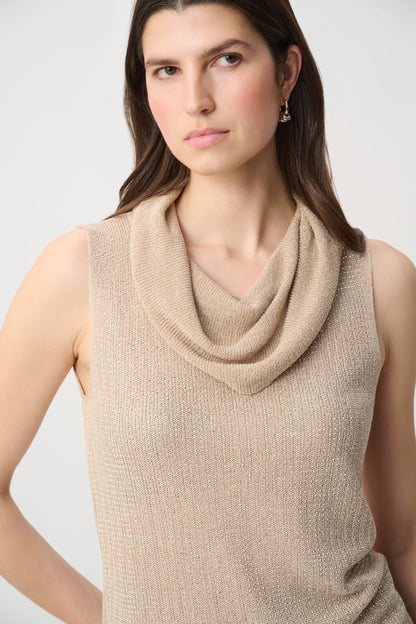 Rhinestone Cowl Neck Top