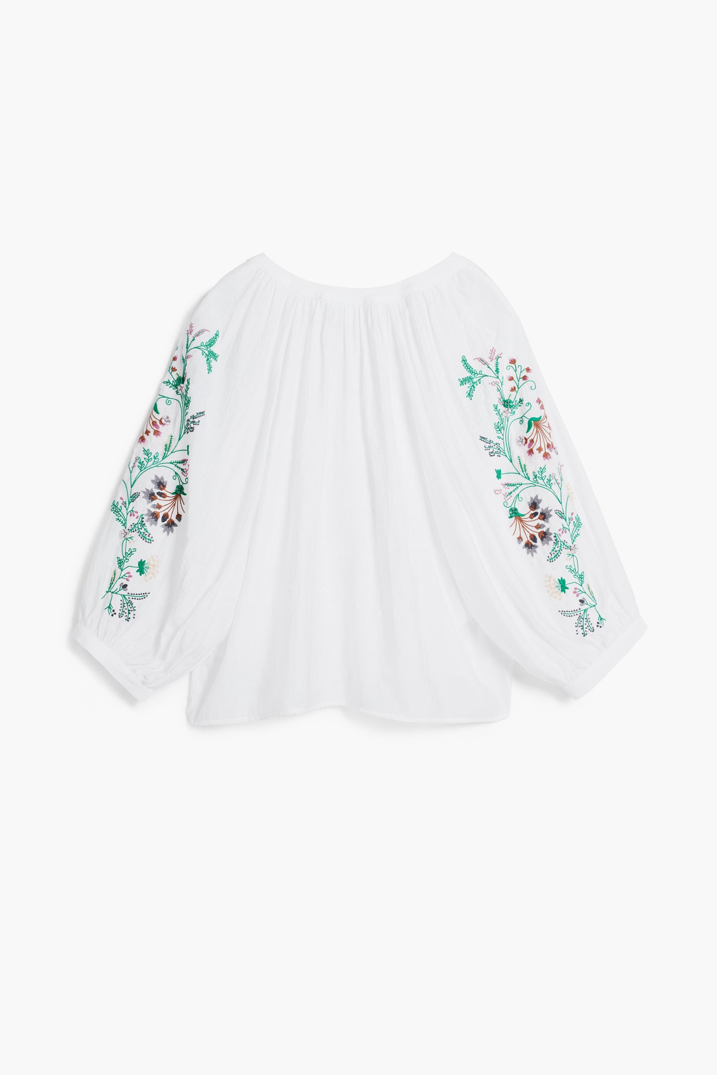 Embroidered Floral Sleeve Blouse