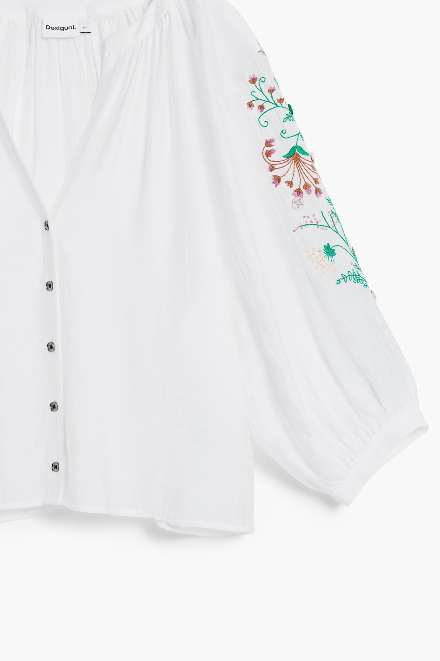 Embroidered Floral Sleeve Blouse