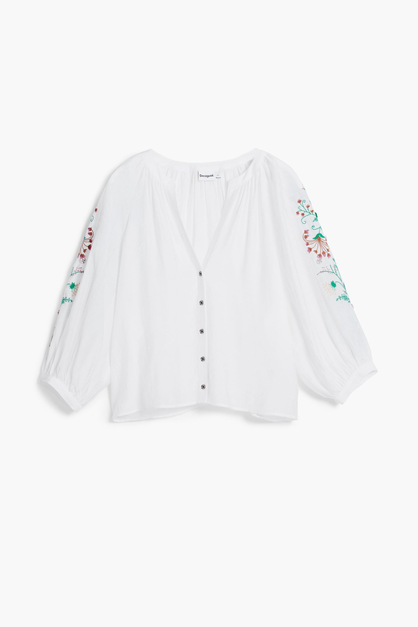Embroidered Floral Sleeve Blouse