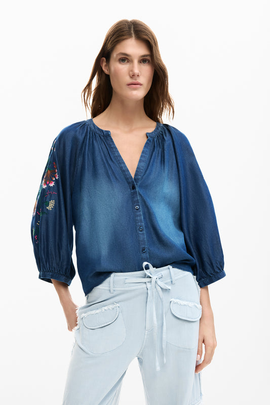 Embroidered Floral Blouse