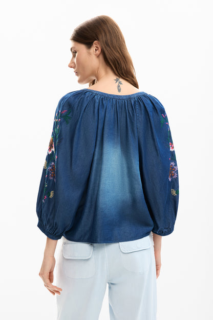 Embroidered Floral Blouse