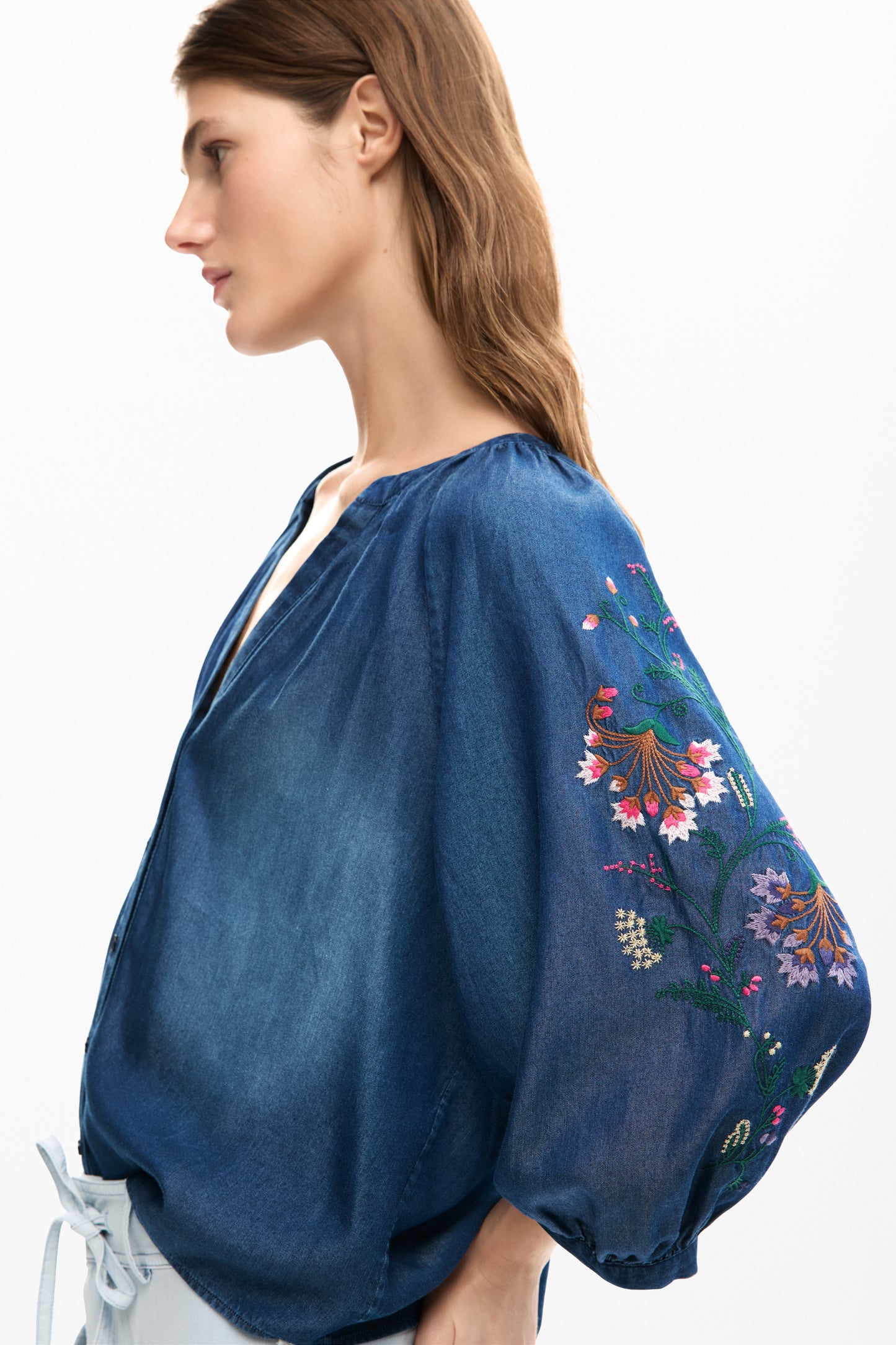Embroidered Floral Blouse