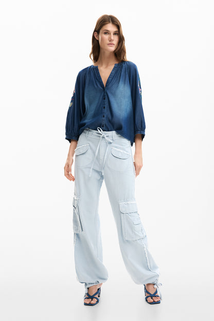 Embroidered Floral Blouse
