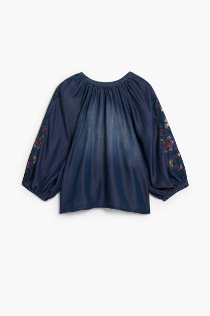 Embroidered Floral Blouse