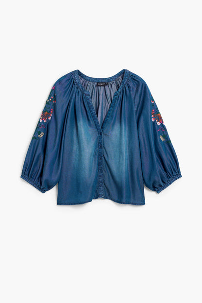 Embroidered Floral Blouse