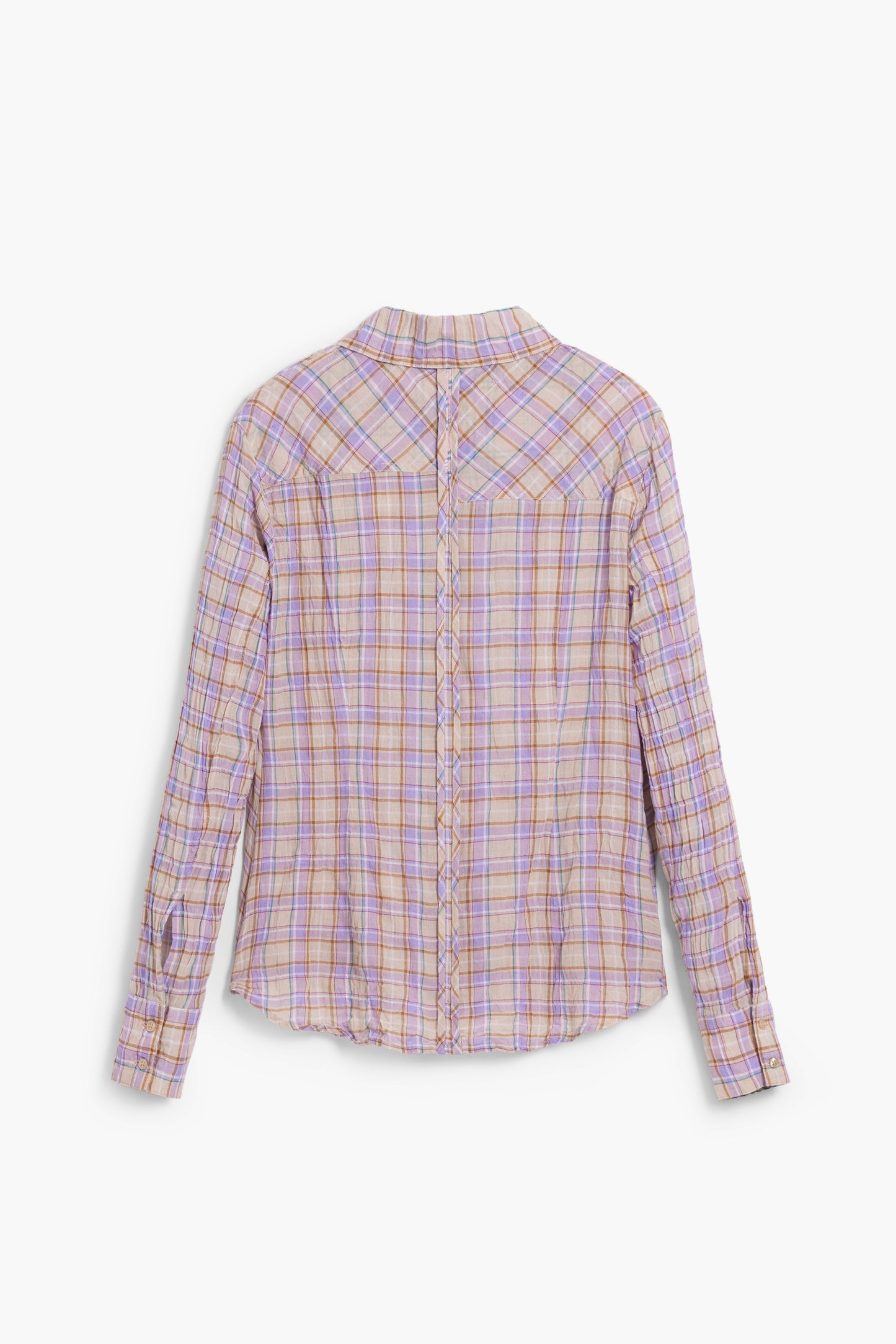 Plaid Gathered Shirt