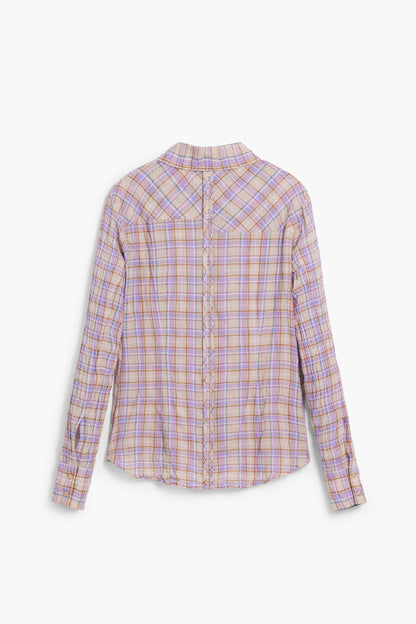 Plaid Gathered Shirt