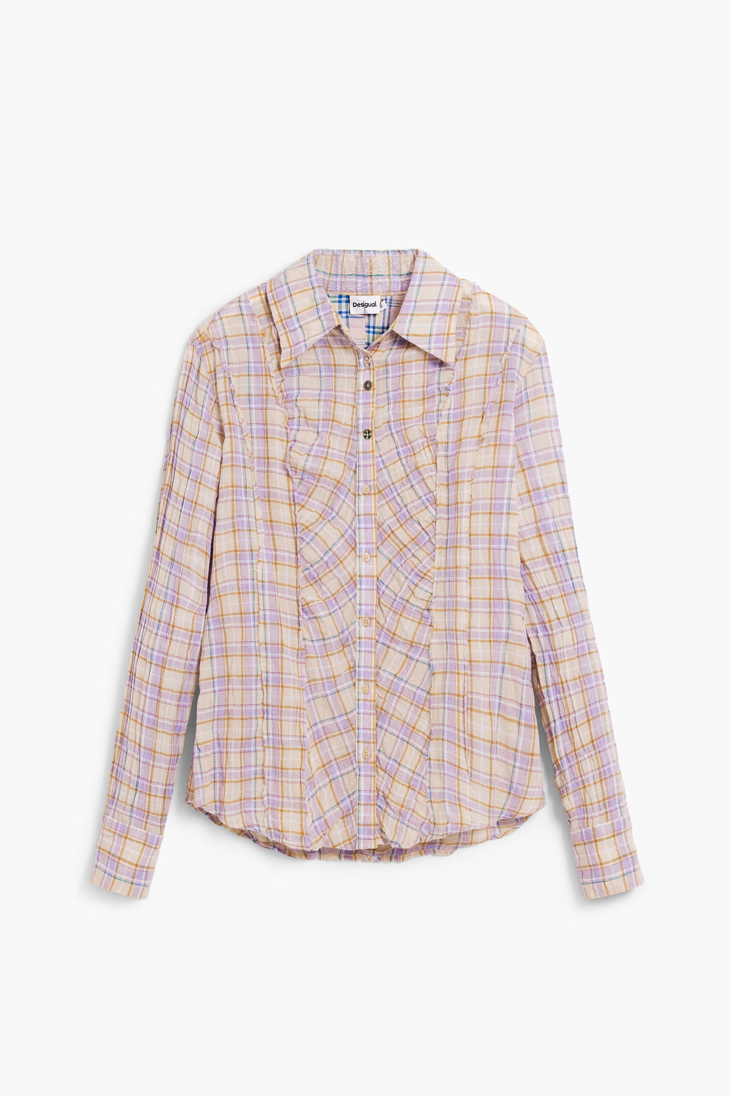 Plaid Gathered Shirt