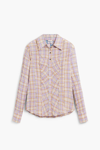 Plaid Gathered Shirt