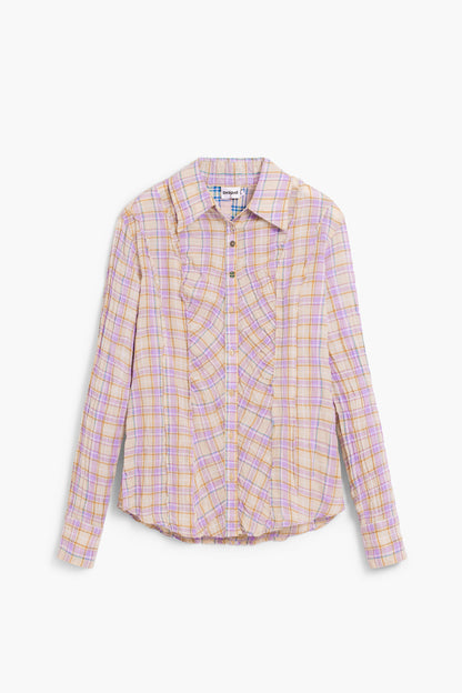 Plaid Gathered Shirt