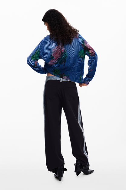 Floral Cardigan Sweater