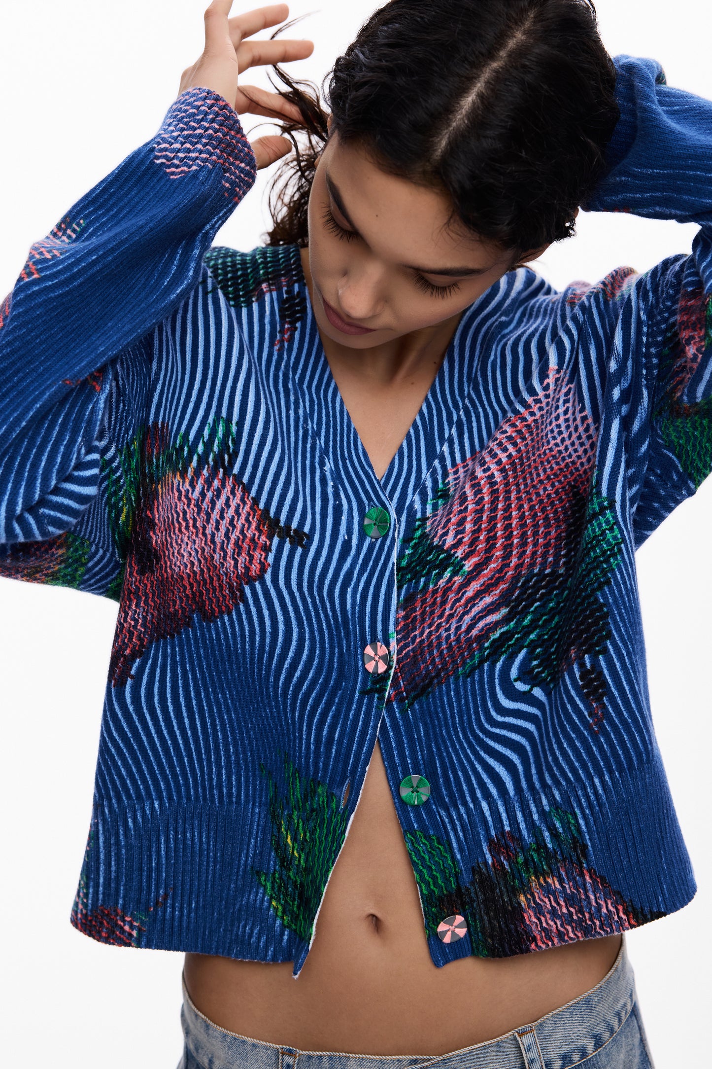 Floral Cardigan Sweater