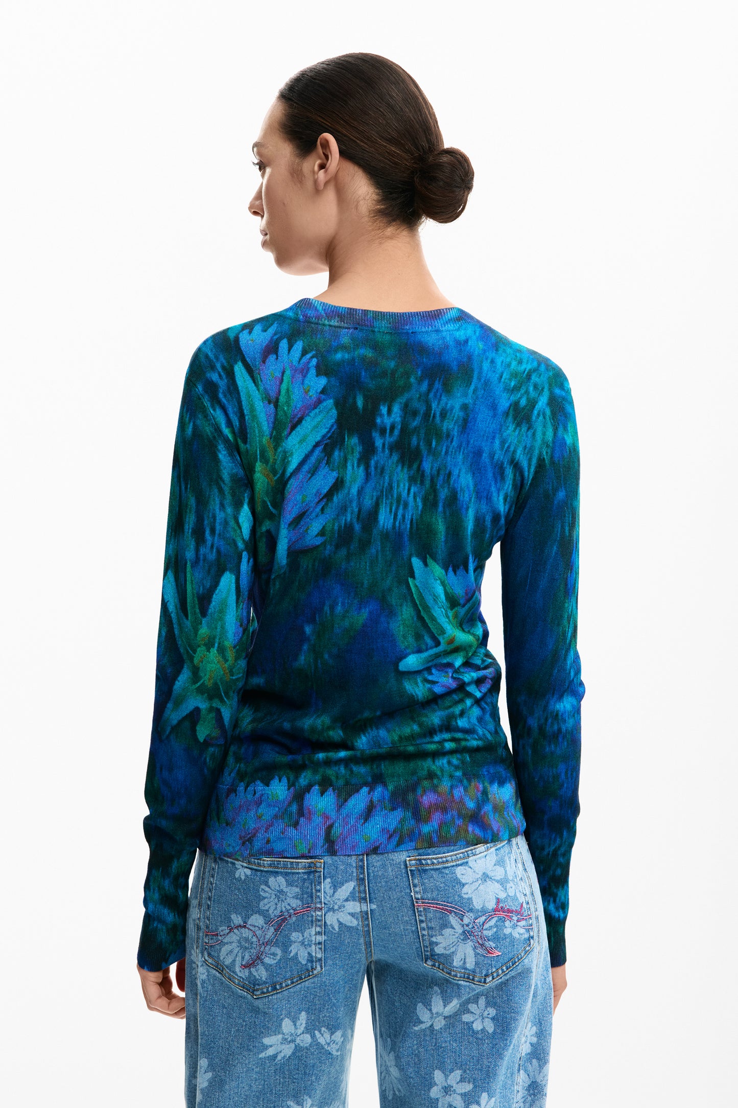 Fine Garden Flowers Sweater