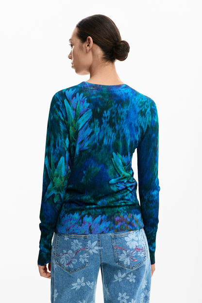 Fine Garden Flowers Sweater