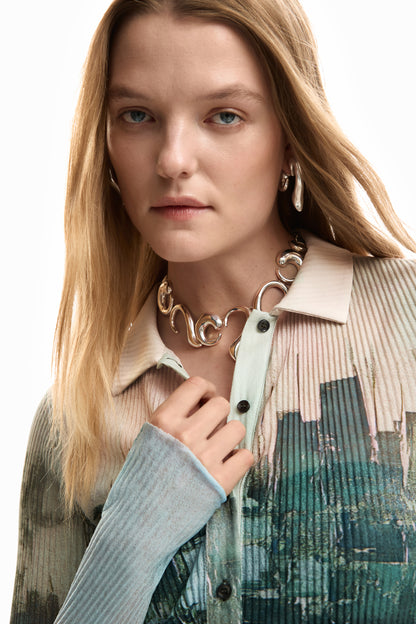 Buttoned Texture Shirt