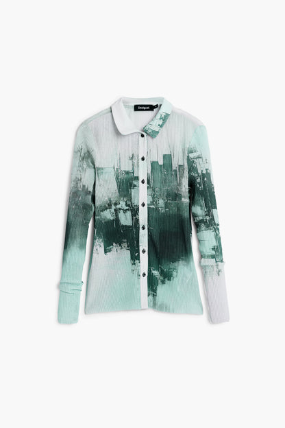 Buttoned Texture Shirt