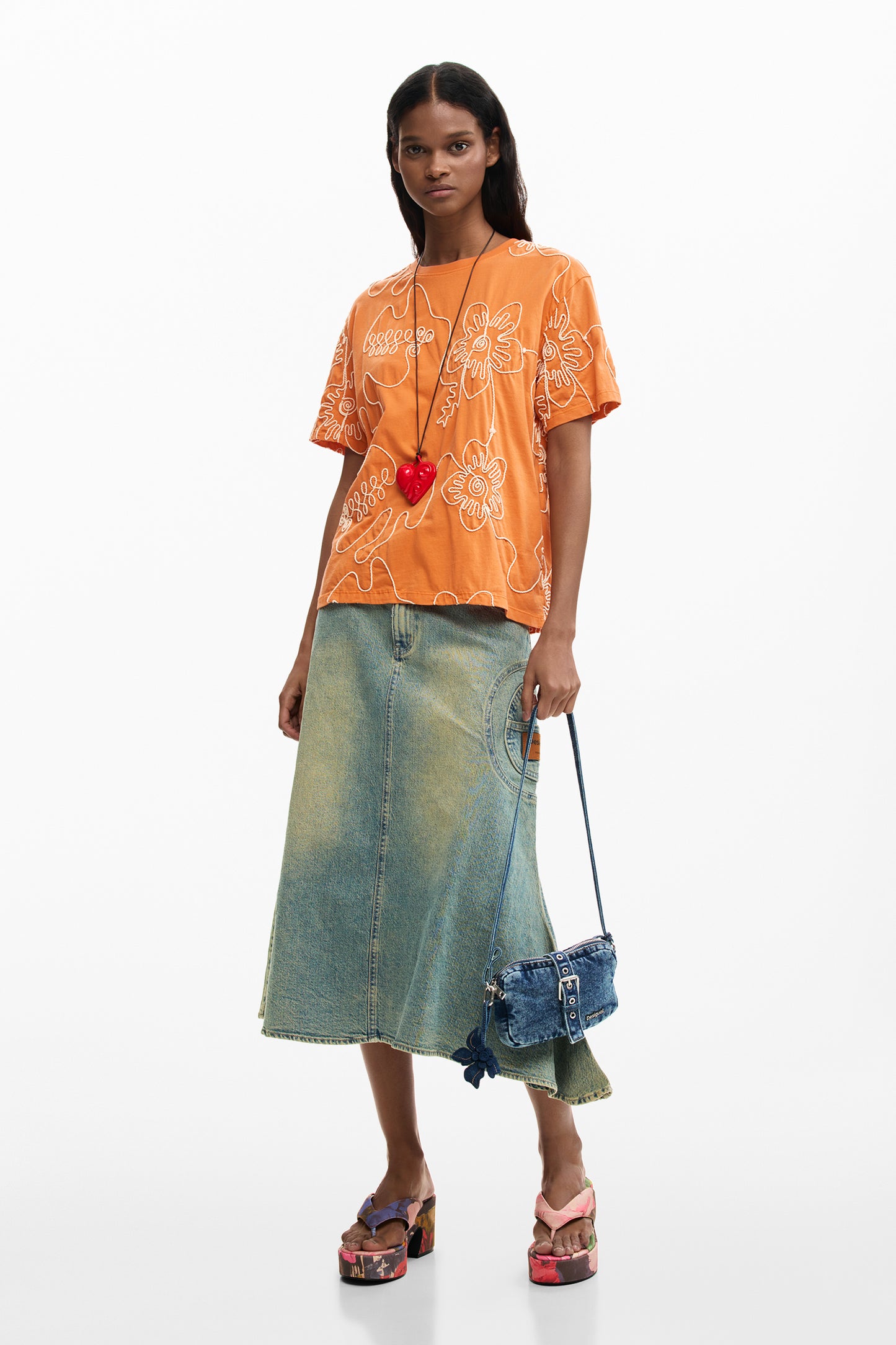 Embroidered Flowers T-Shirt