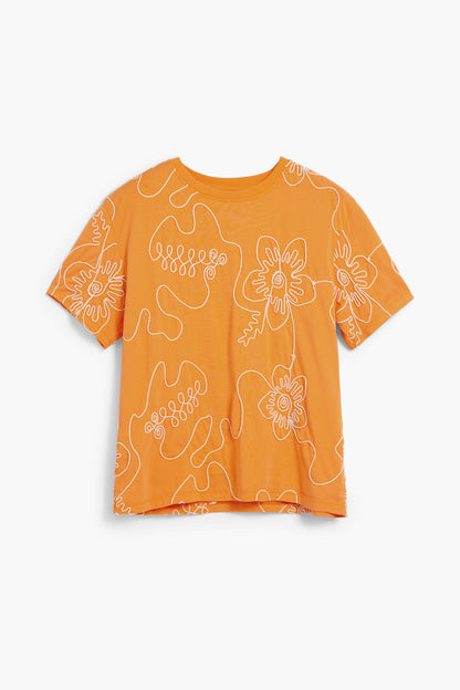 Embroidered Flowers T-Shirt