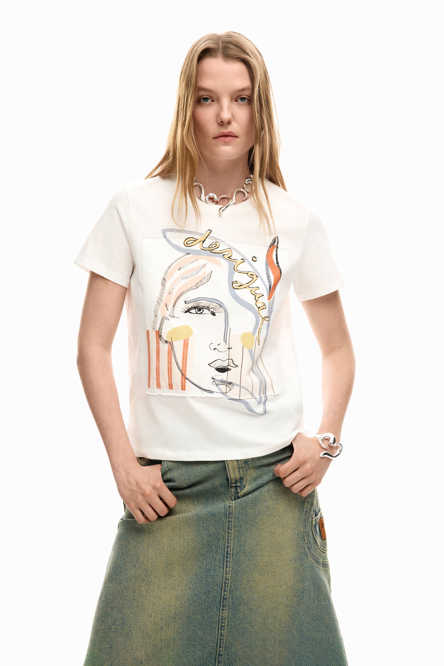 Printed Face T-Shirt