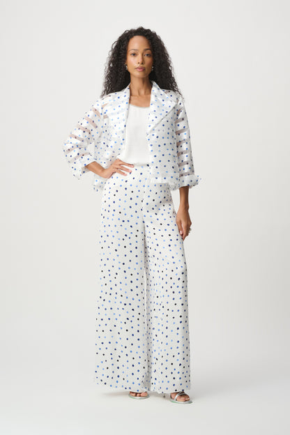 Recycled Satin Polka Dot Wide Leg Pants
