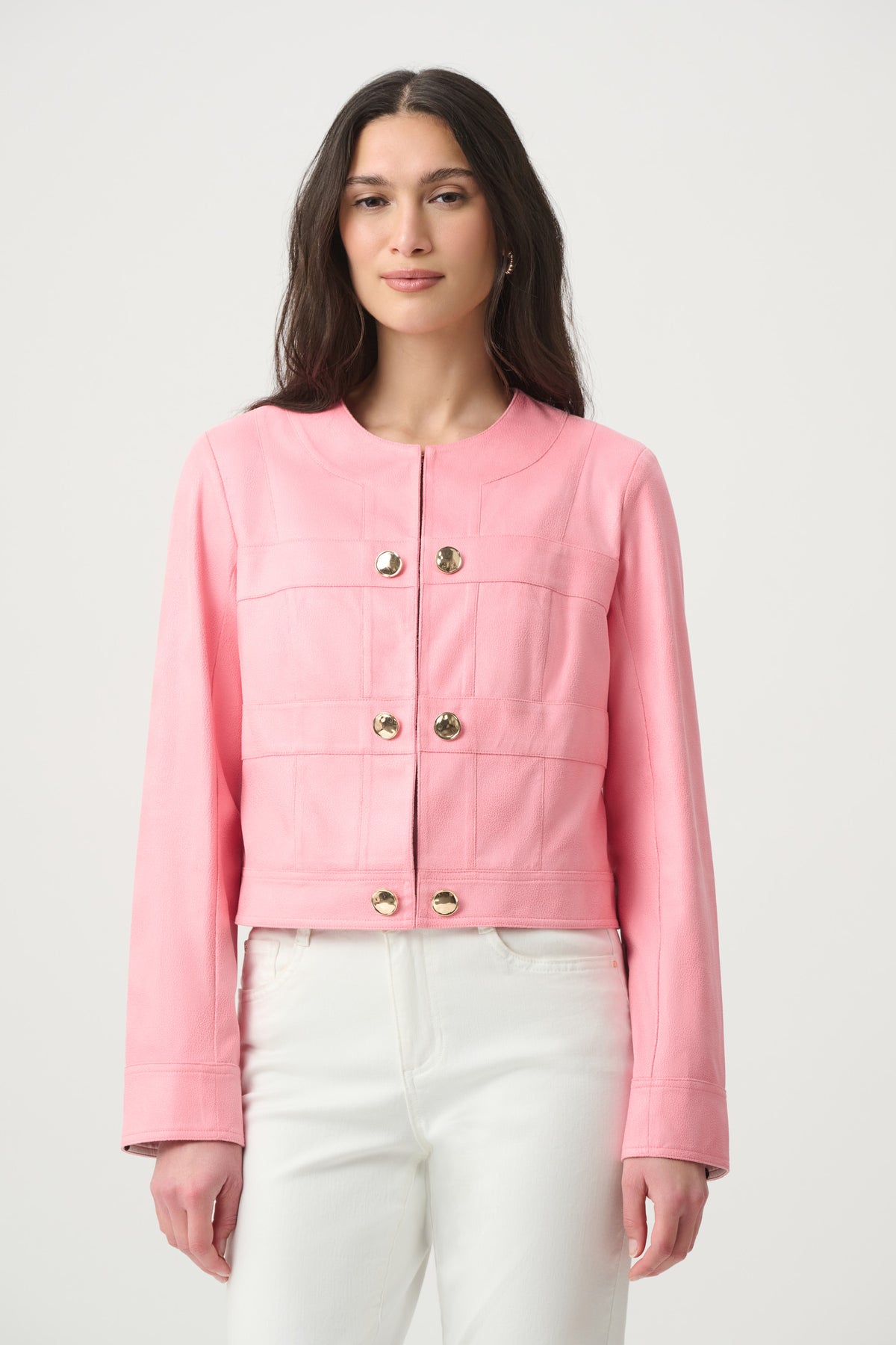 Faux Suede Cropped Jacket