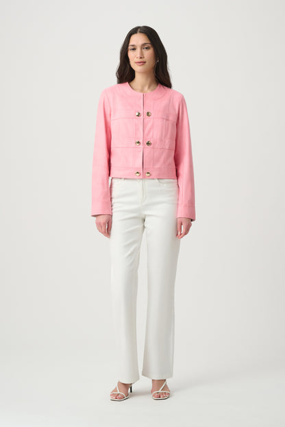 Faux Suede Cropped Jacket