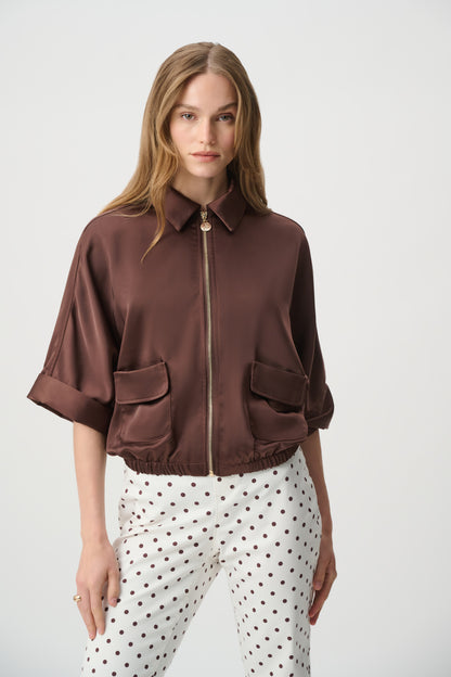 Satin Blouson Jacket