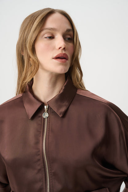 Satin Blouson Jacket