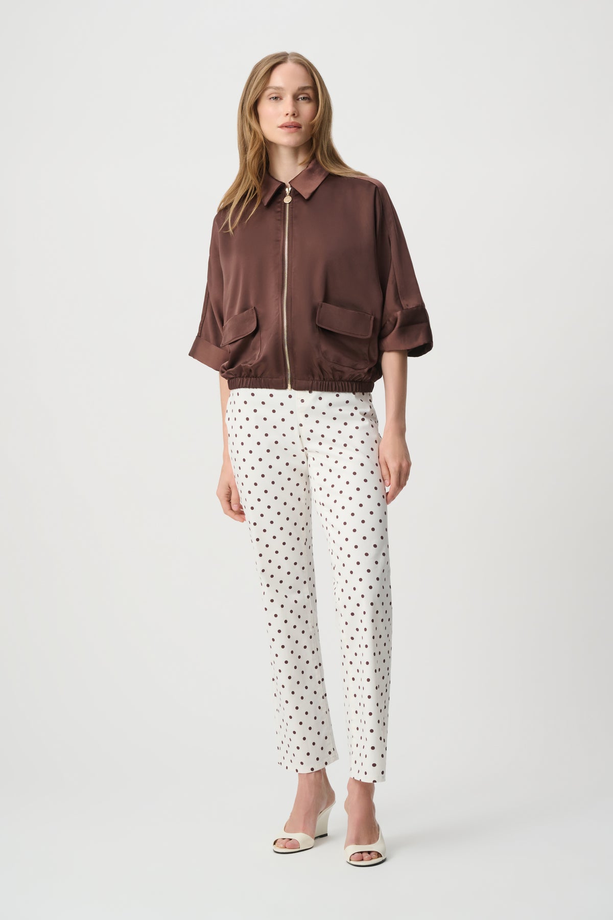 Satin Blouson Jacket