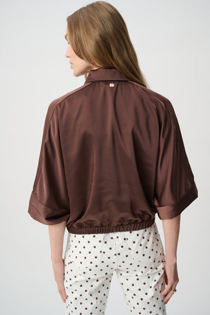Satin Blouson Jacket