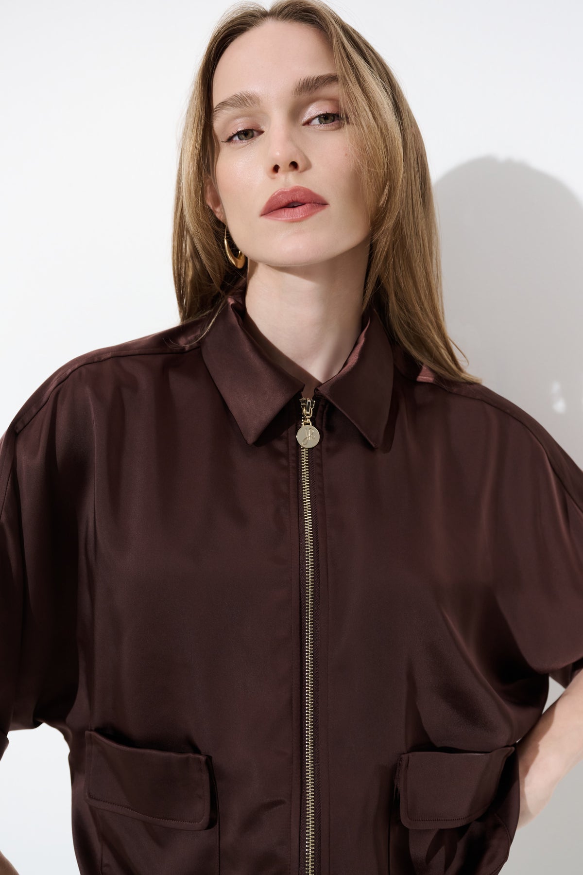 Satin Blouson Jacket