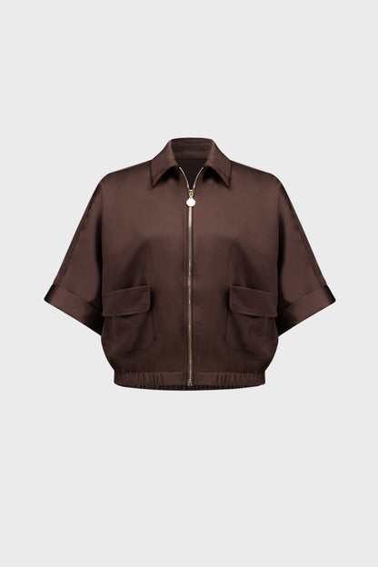 Satin Blouson Jacket
