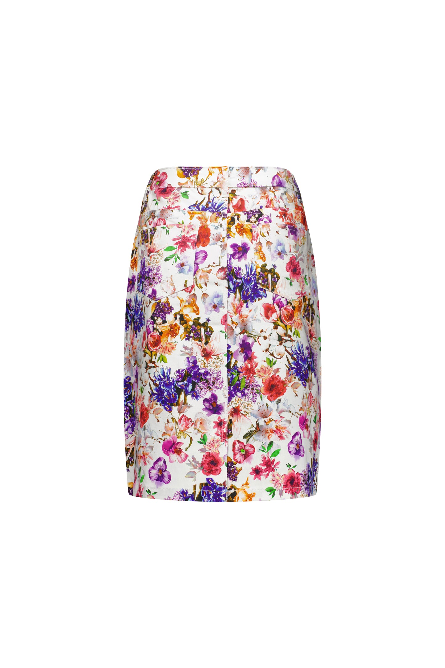 Burst Printed Lightweight Skirt with Centre Back Vent