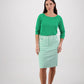 Green Picnic Lightweight Skirt with Centre Back Vent