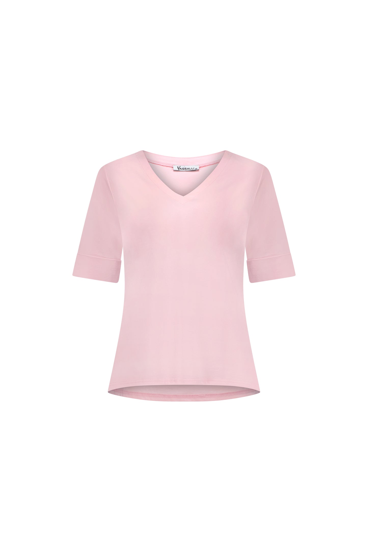 Light Pink V Neck Top