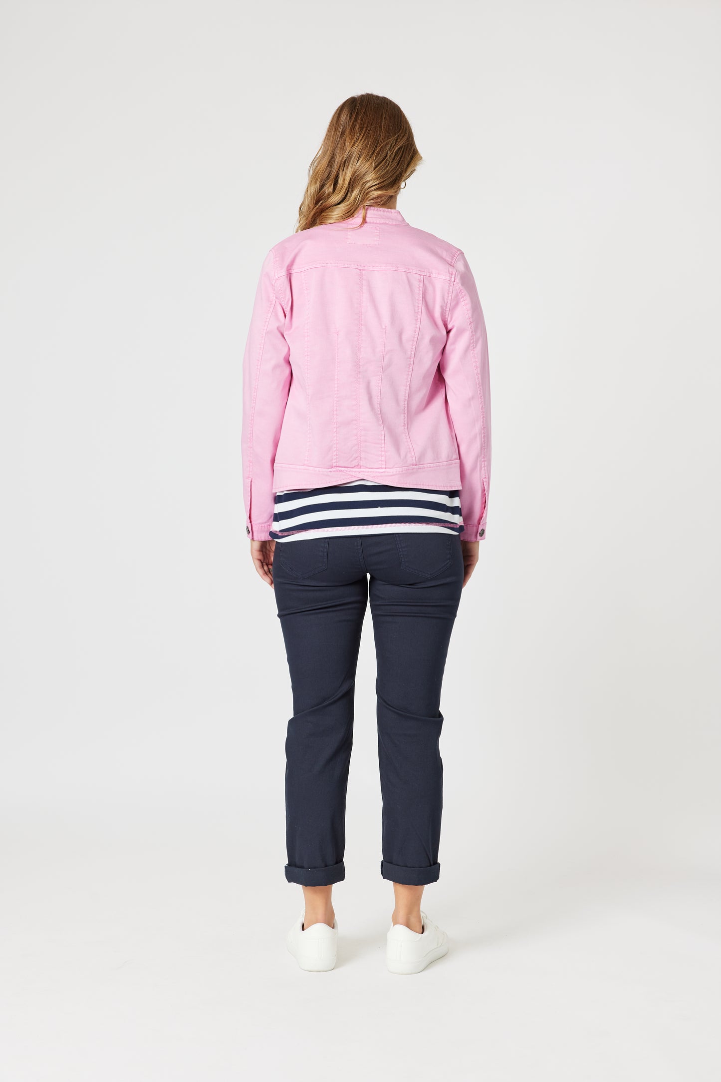 Maggie Denim Jacket - Flamingo