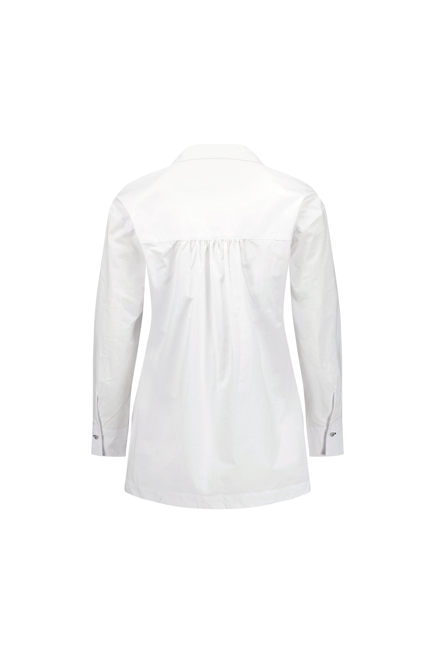 White Contrast Stitch Shirt