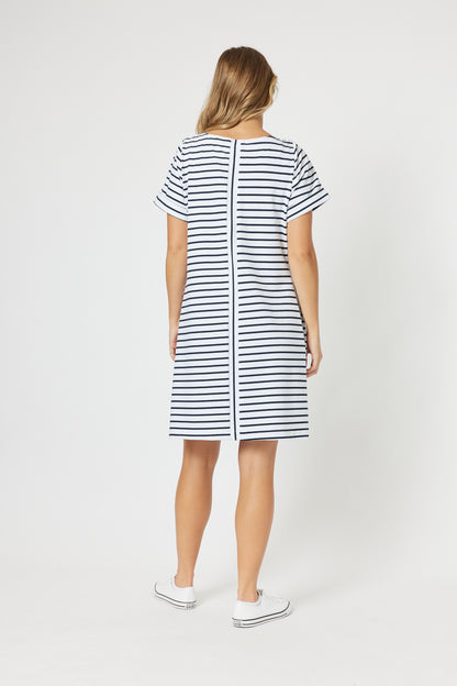 Standout Stripe Dress - Navy/White