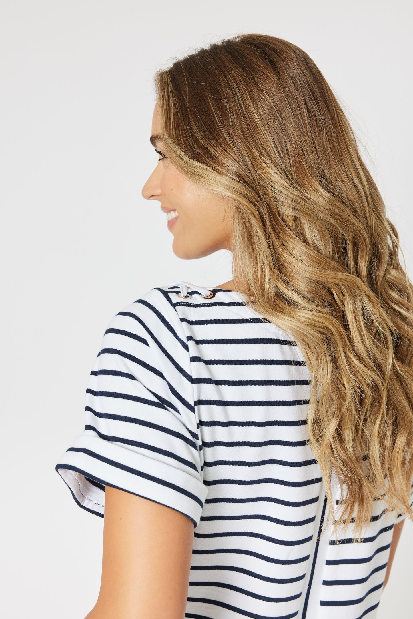 Standout Stripe Dress - Navy/White