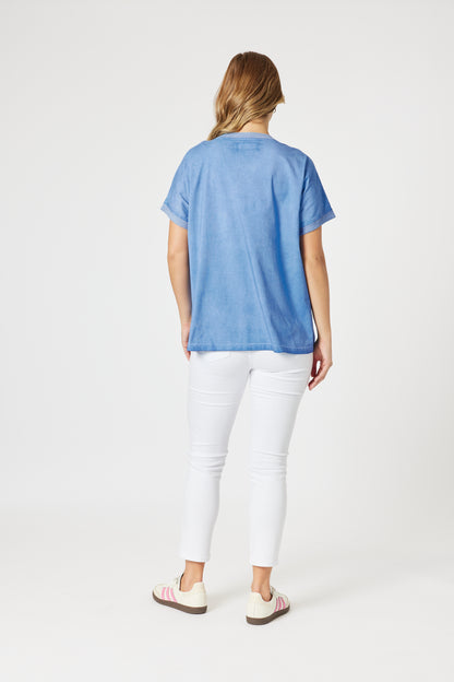 Sienna Top - Washed Blue